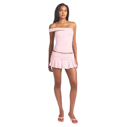 Cherry Blossom - Side - Skims Womens-Ladies Cotton Jersey Asymmetric Top
