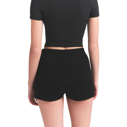 Obsidian Black - Back - Skims Womens-Ladies Essential Plain Skort