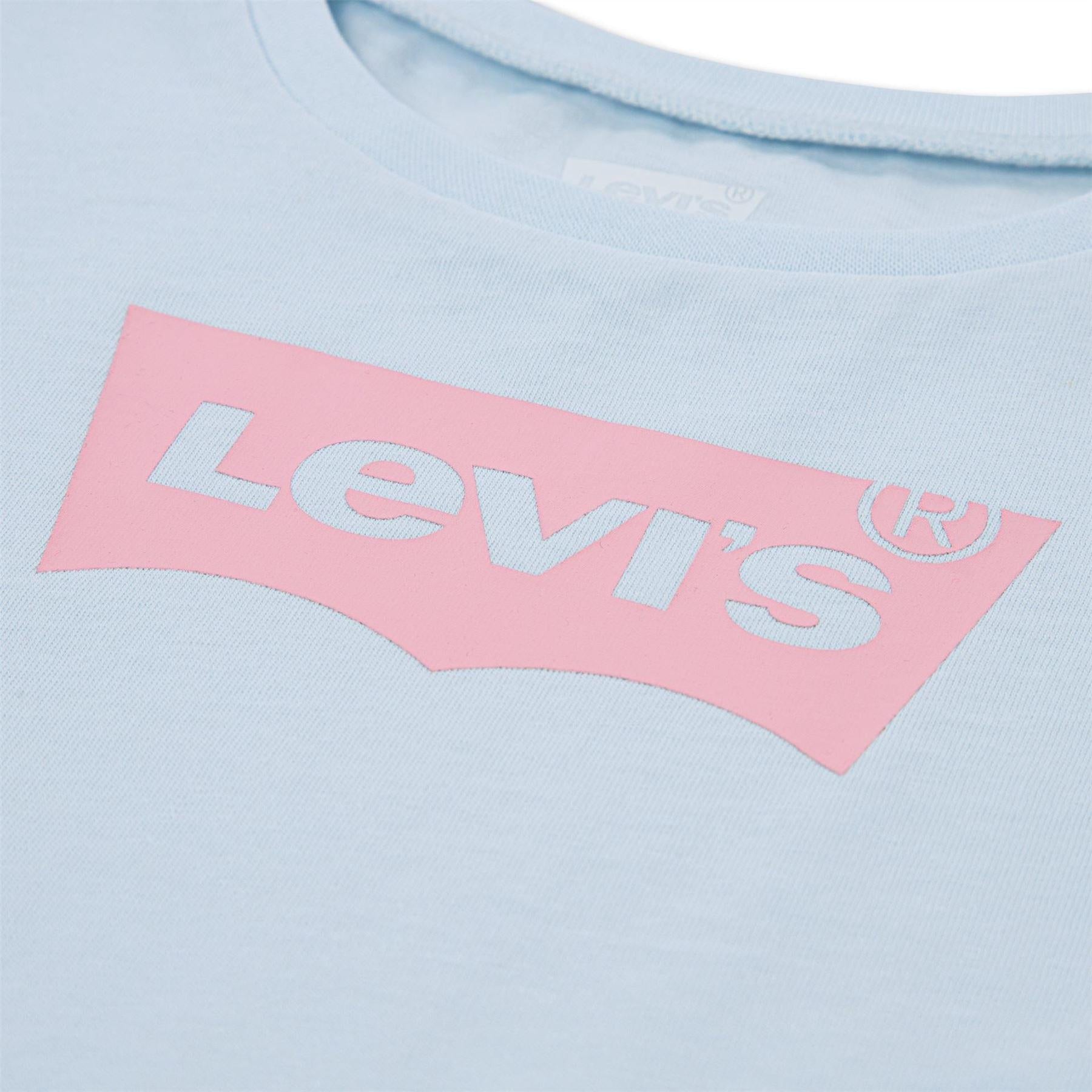 Blue - Side - Levis Childrens-Kids Batwing Logo T-Shirt