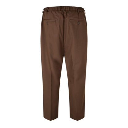 Brown - Back - Belier Mens Straight Leg Relaxed Fit Trousers
