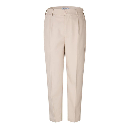 Light Beige - Front - Belier Mens Straight Leg Relaxed Fit Trousers