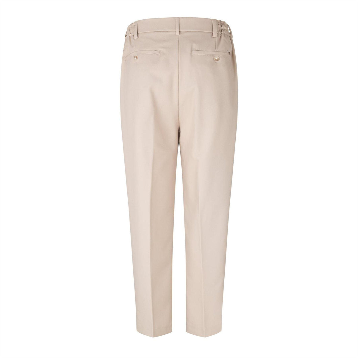 Light Beige - Back - Belier Mens Straight Leg Relaxed Fit Trousers