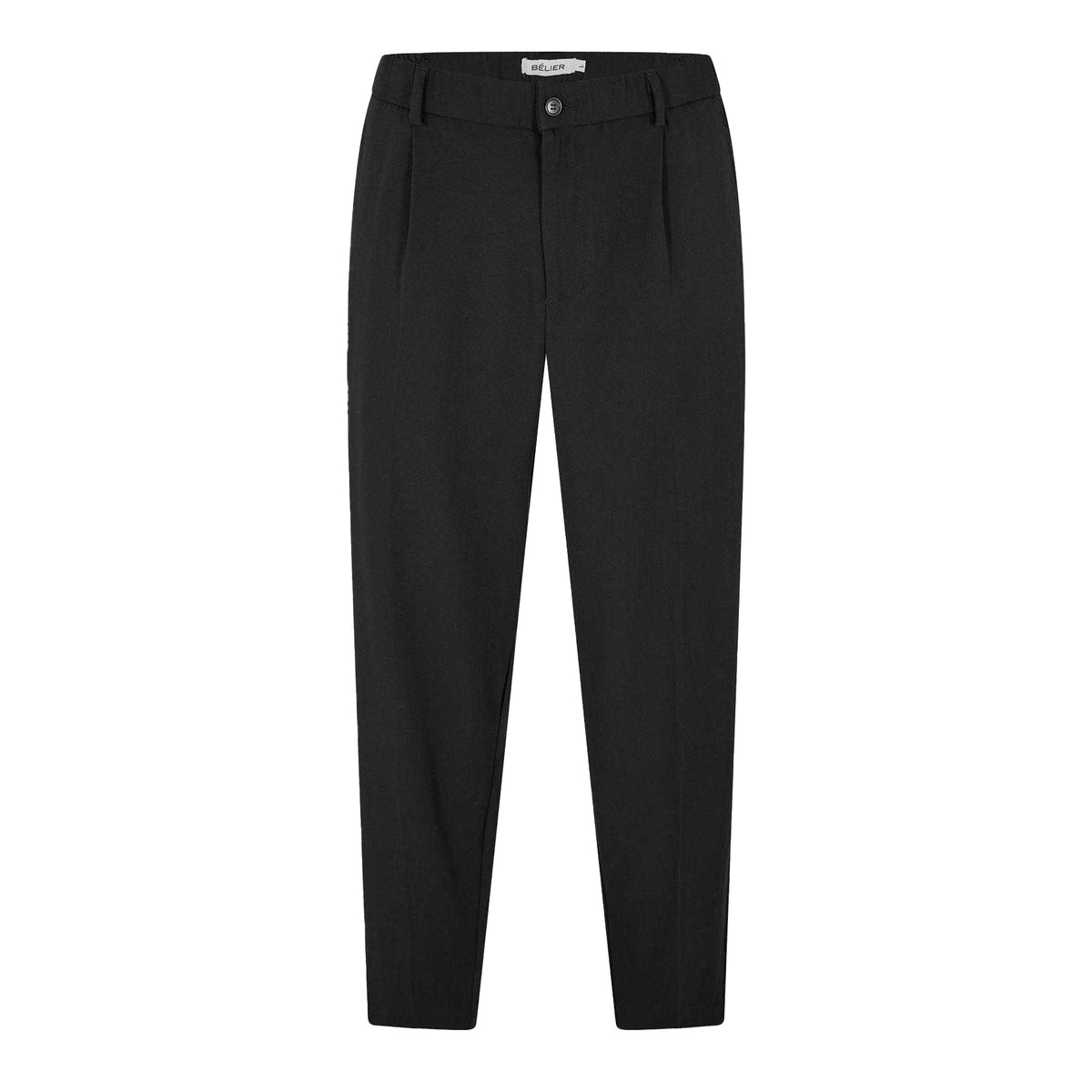 Black - Front - Belier Mens Straight Leg Relaxed Fit Trousers