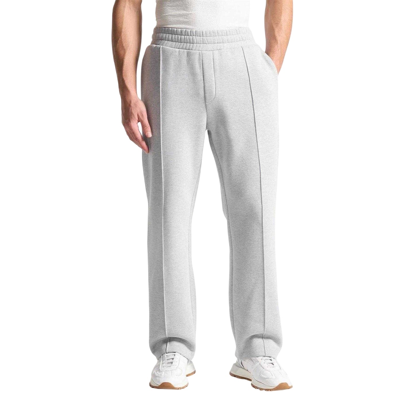 Grey - Lifestyle - Maniere De Voir Mens Pintuck Relaxed Fit Joggers