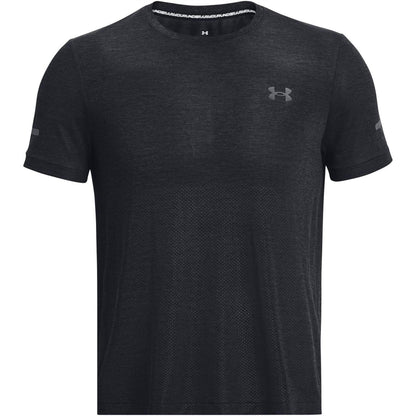 Black - Front - Under Armour Mens Seamless Running Top