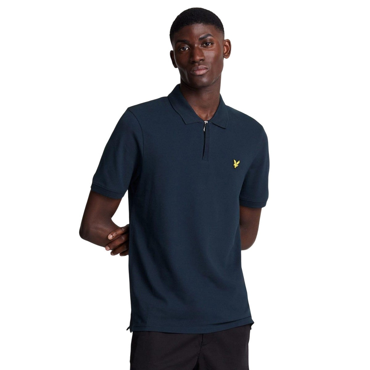 Navy - Lifestyle - Lyle & Scott Mens Quarter Zip Polo Shirt