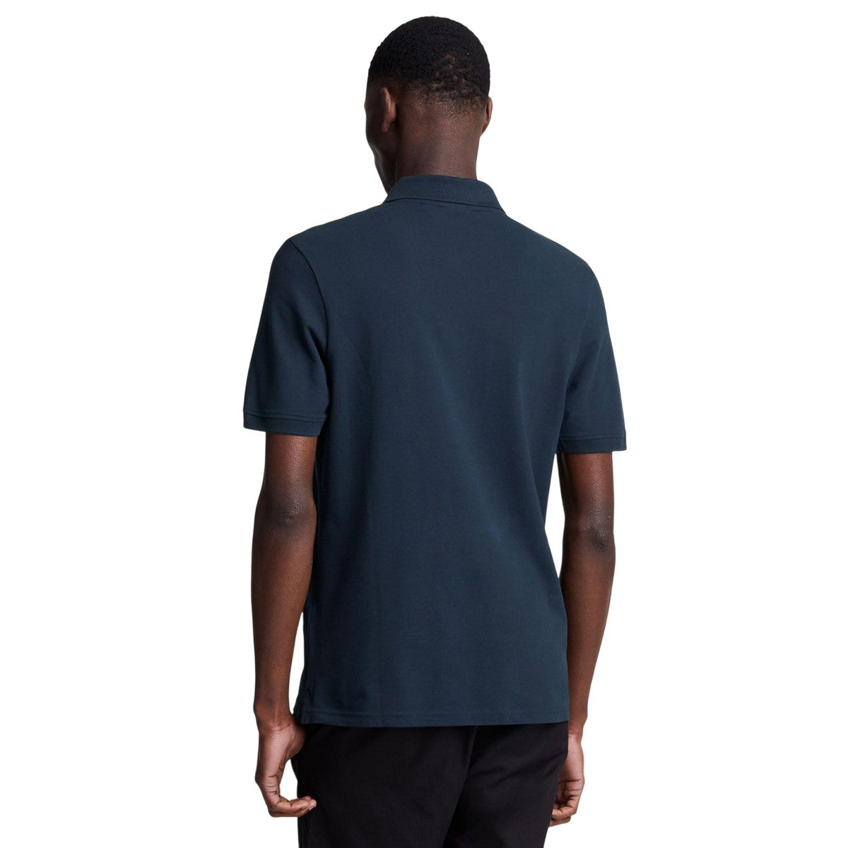 Navy - Back - Lyle & Scott Mens Quarter Zip Polo Shirt
