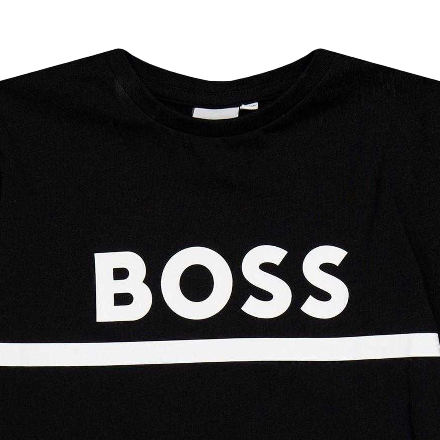 Black - Side - Boss Childrens-Kids Logo T-Shirt