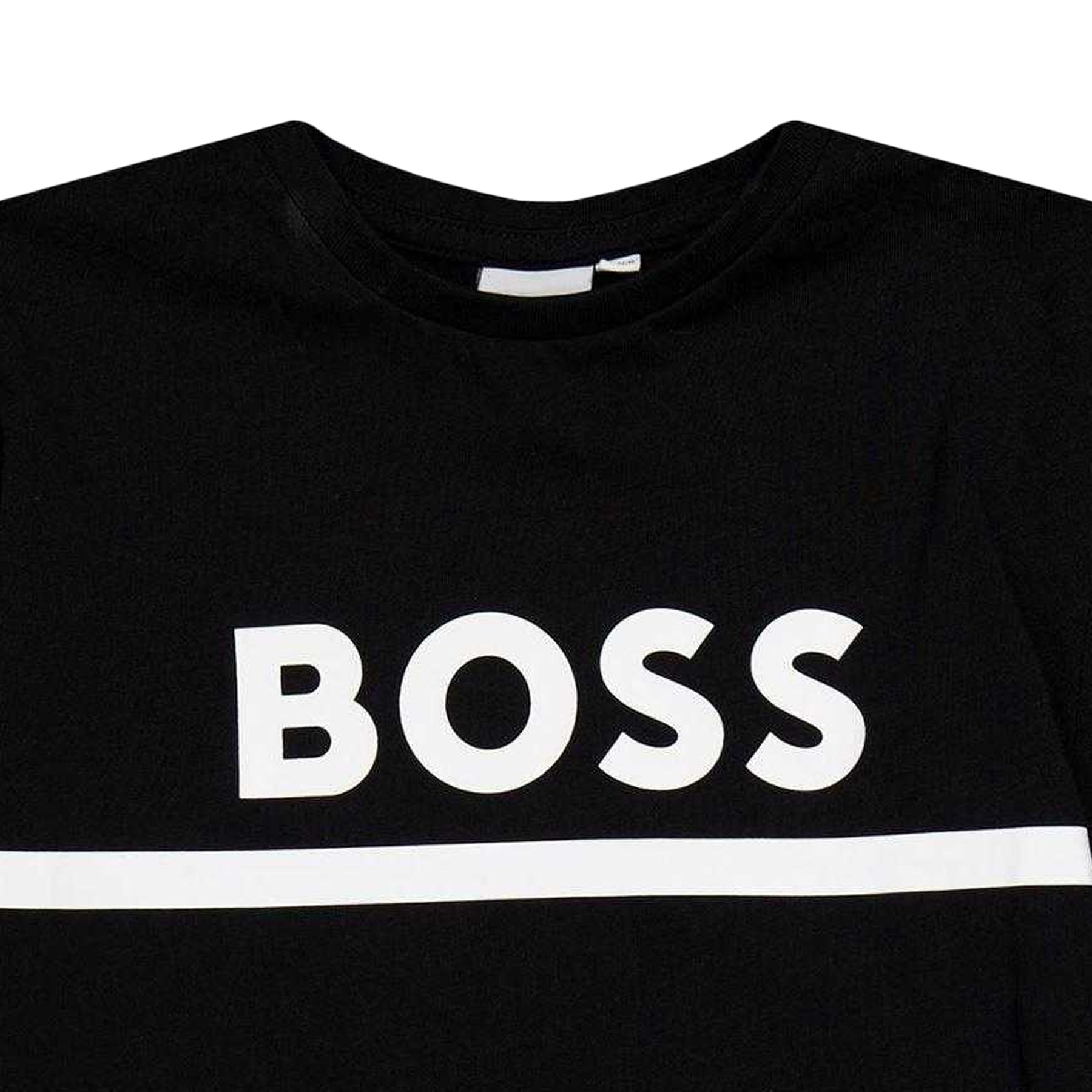Black - Side - Boss Childrens-Kids Logo T-Shirt