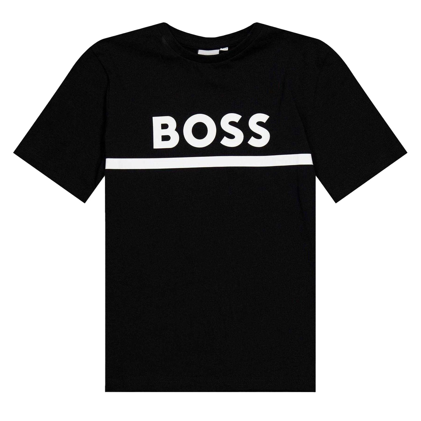 Black - Front - Boss Childrens-Kids Logo T-Shirt