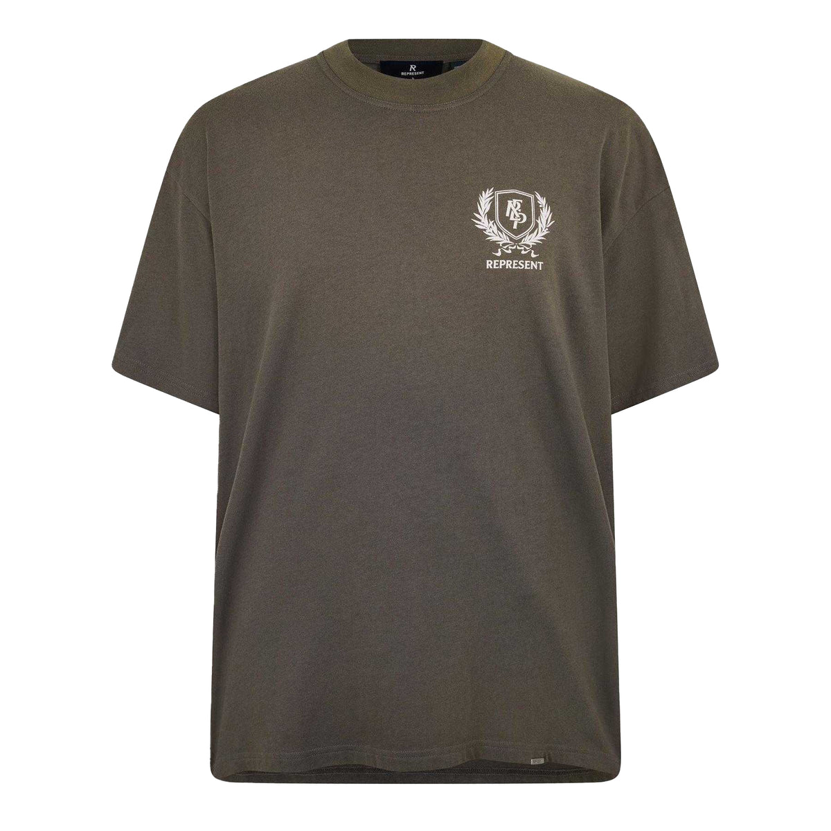 Dark Taupe - Front - Represent Mens Crest T-Shirt