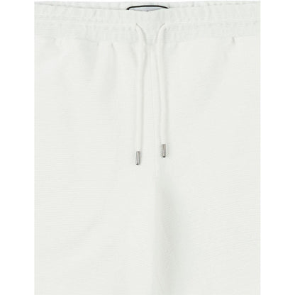 White - Side - Prevu Mens Ottoman Textured Shorts
