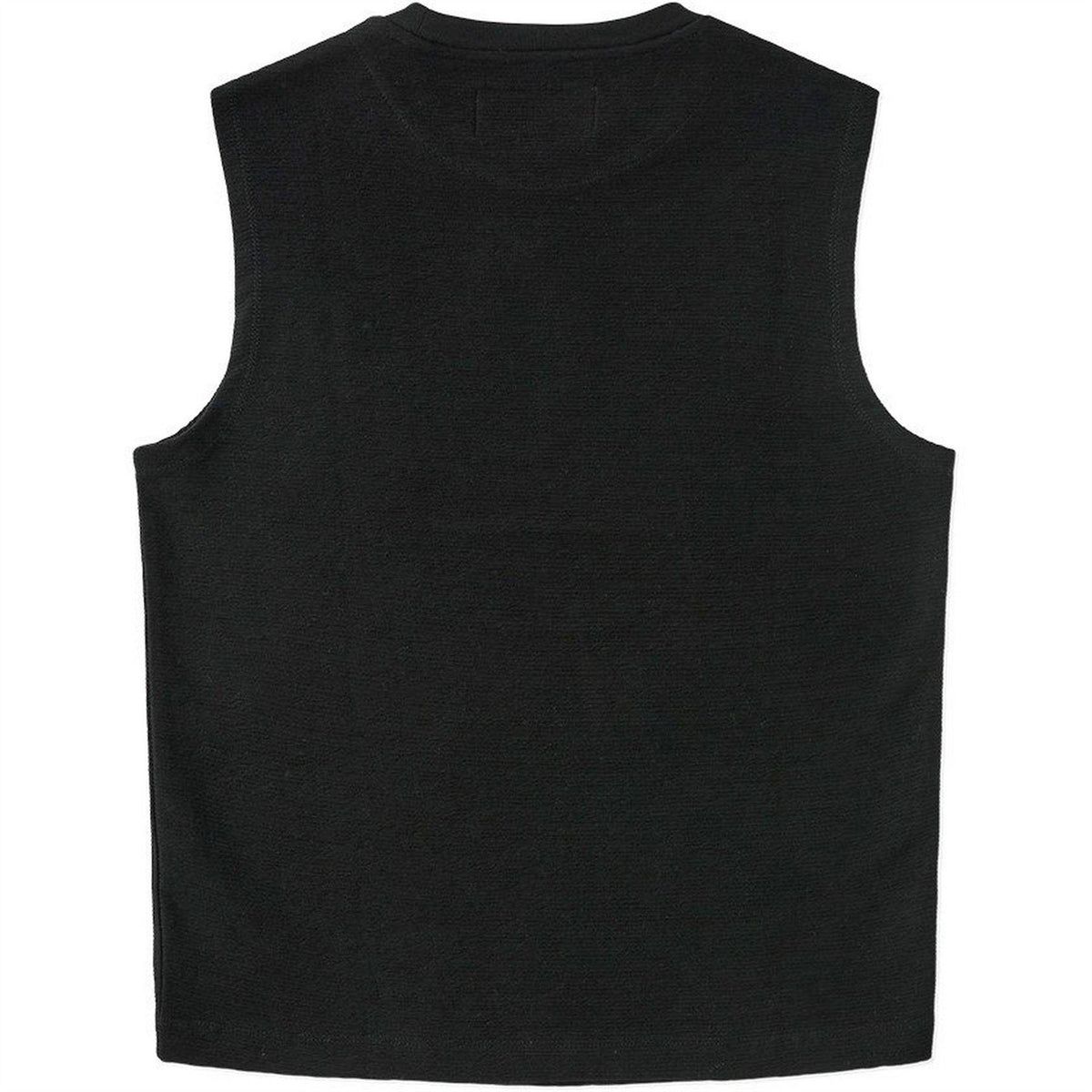Black - Back - Prevu Mens Ottoman Sleeveless Tank Top