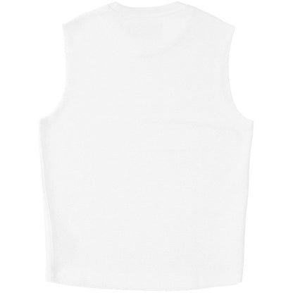 White - Back - Prevu Mens Ottoman Sleeveless Tank Top