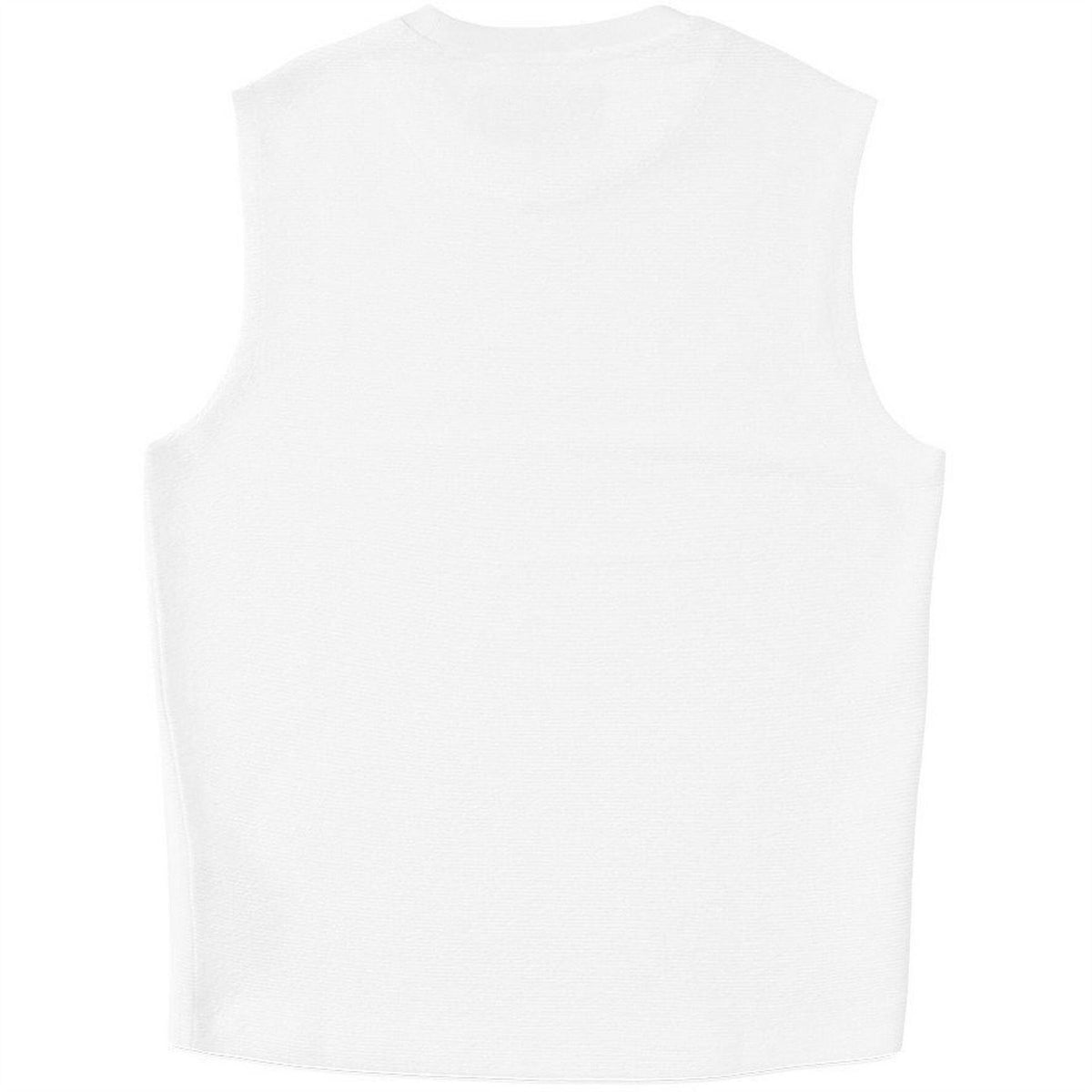 White - Back - Prevu Mens Ottoman Sleeveless Tank Top