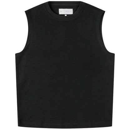 Black - Front - Prevu Mens Ottoman Sleeveless Tank Top