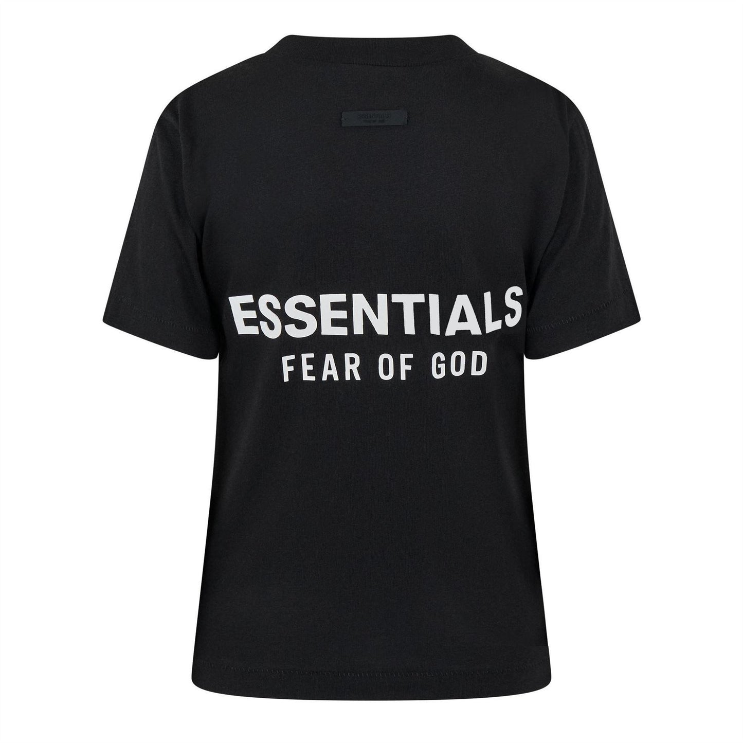 Black - Back - Fear Of God Essentials Womens-Ladies Back Print T-Shirt