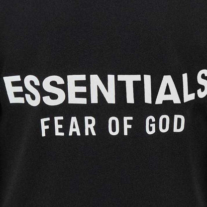 Black - Side - Fear Of God Essentials Womens-Ladies Back Print T-Shirt