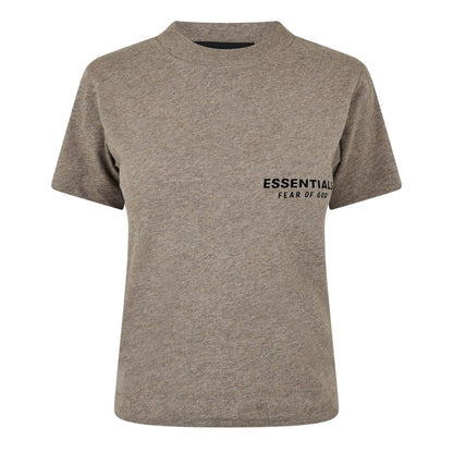 Heather Grey - Front - Fear Of God Essentials Womens-Ladies Back Print T-Shirt