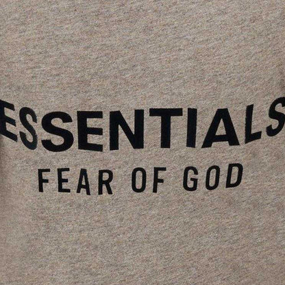 Heather Grey - Side - Fear Of God Essentials Womens-Ladies Back Print T-Shirt