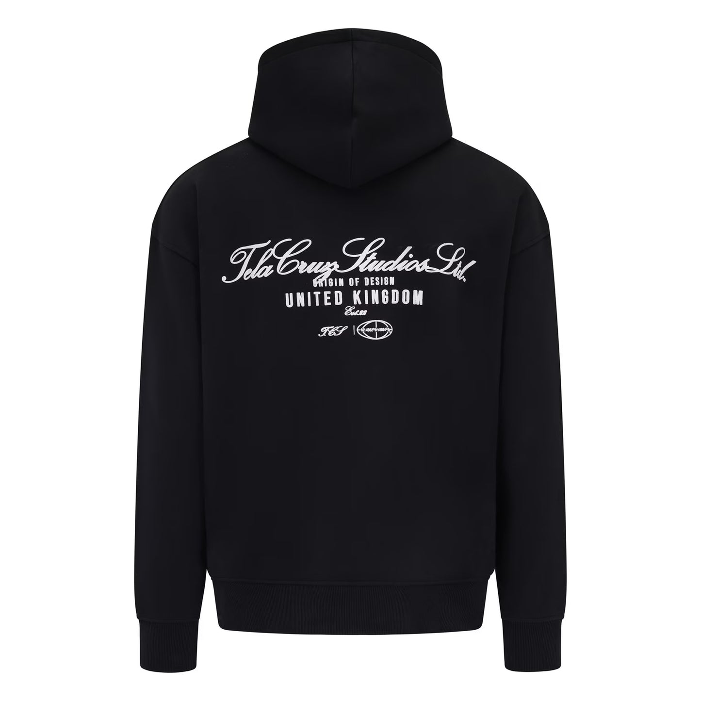 Black - Back - Tela Cruz Mens Studio Overhead Hoodie