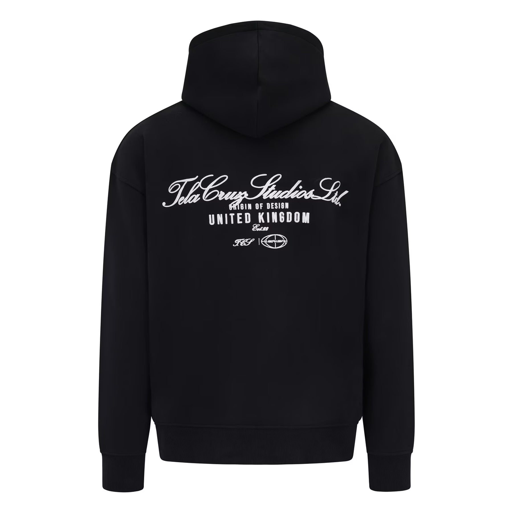 Black - Back - Tela Cruz Mens Studio Overhead Hoodie