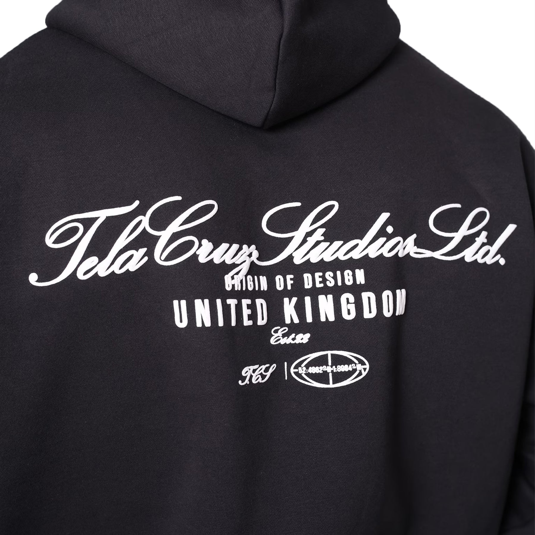 Black - Side - Tela Cruz Mens Studio Overhead Hoodie