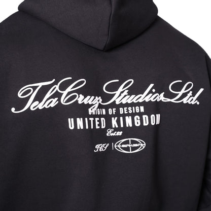 Black - Side - Tela Cruz Mens Studio Overhead Hoodie