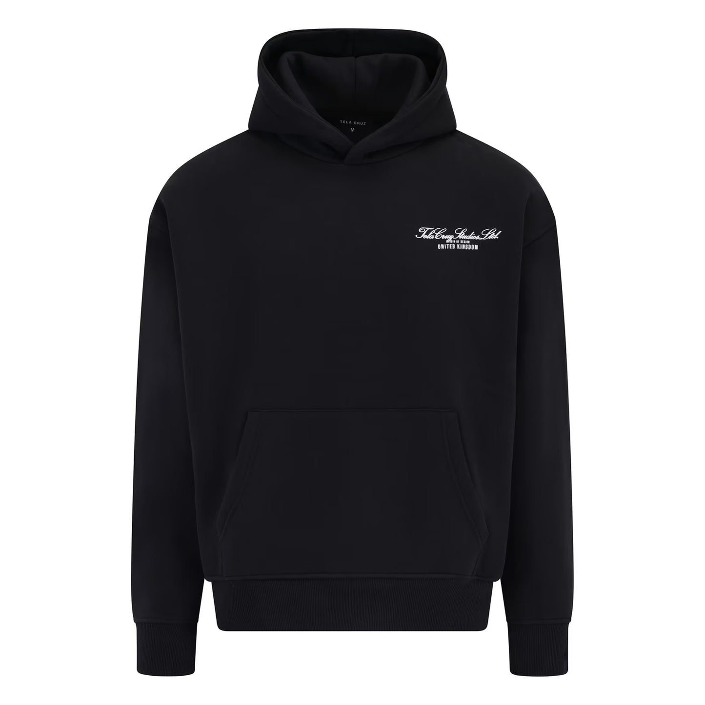 Black - Front - Tela Cruz Mens Studio Overhead Hoodie