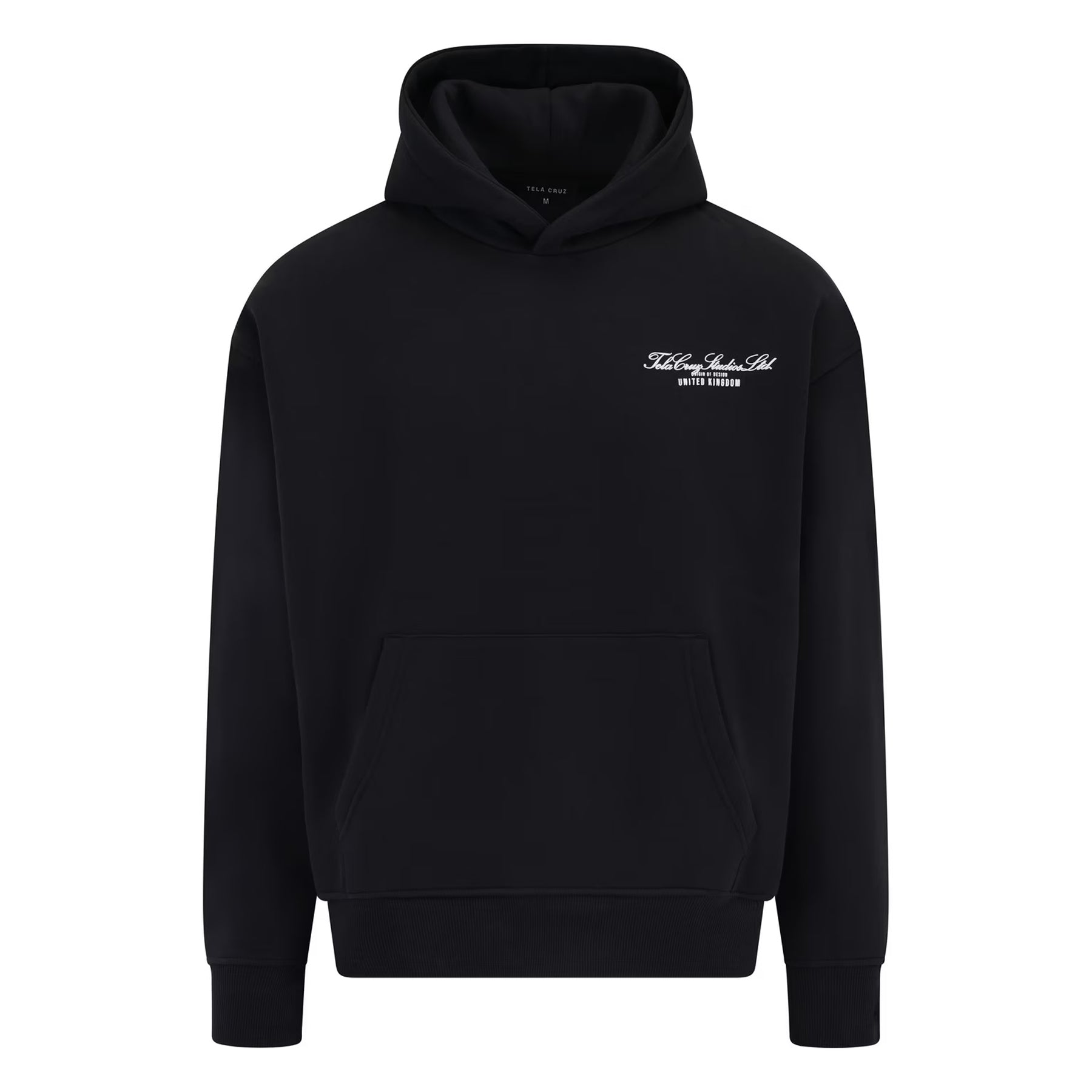 Black - Front - Tela Cruz Mens Studio Overhead Hoodie