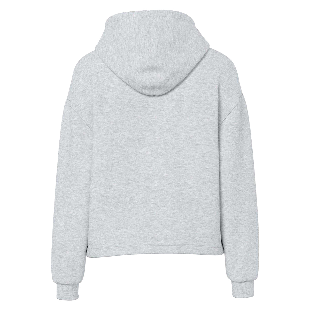 Light Grey - Back - Pieces Womens-Ladies Chilli Plain Long-Sleeved Hoodie