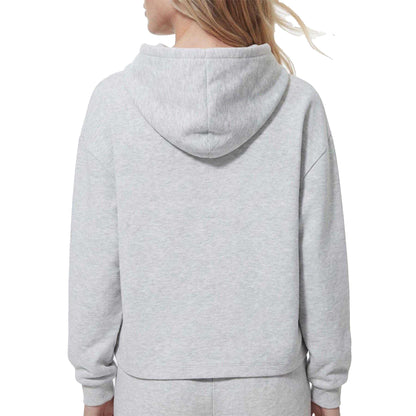 Light Grey - Side - Pieces Womens-Ladies Chilli Plain Long-Sleeved Hoodie