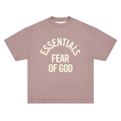 Mauve - Front - Fear Of God Essentials Childrens-Kids Chest Logo Regular T-Shirt