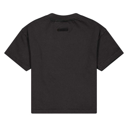 Faded Black - Back - Fear Of God Essentials Childrens-Kids Chest Logo Regular T-Shirt