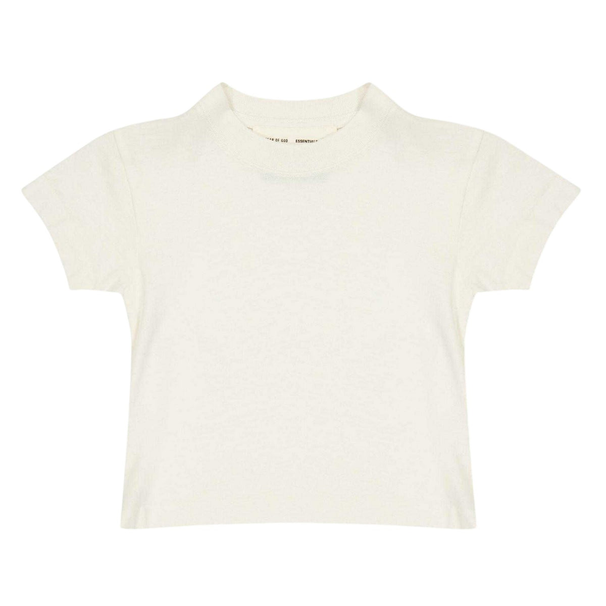 Ivory - Front - Fear Of God Essentials Childrens-Kids Plain T-Shirt