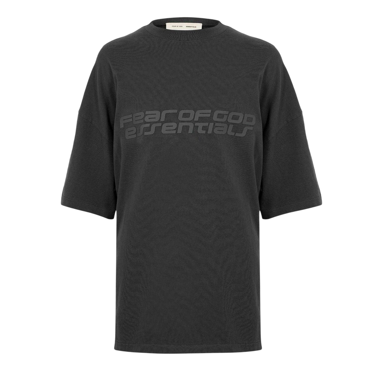 Vintage Black - Front - Fear Of God Essentials Mens Oversized T-Shirt