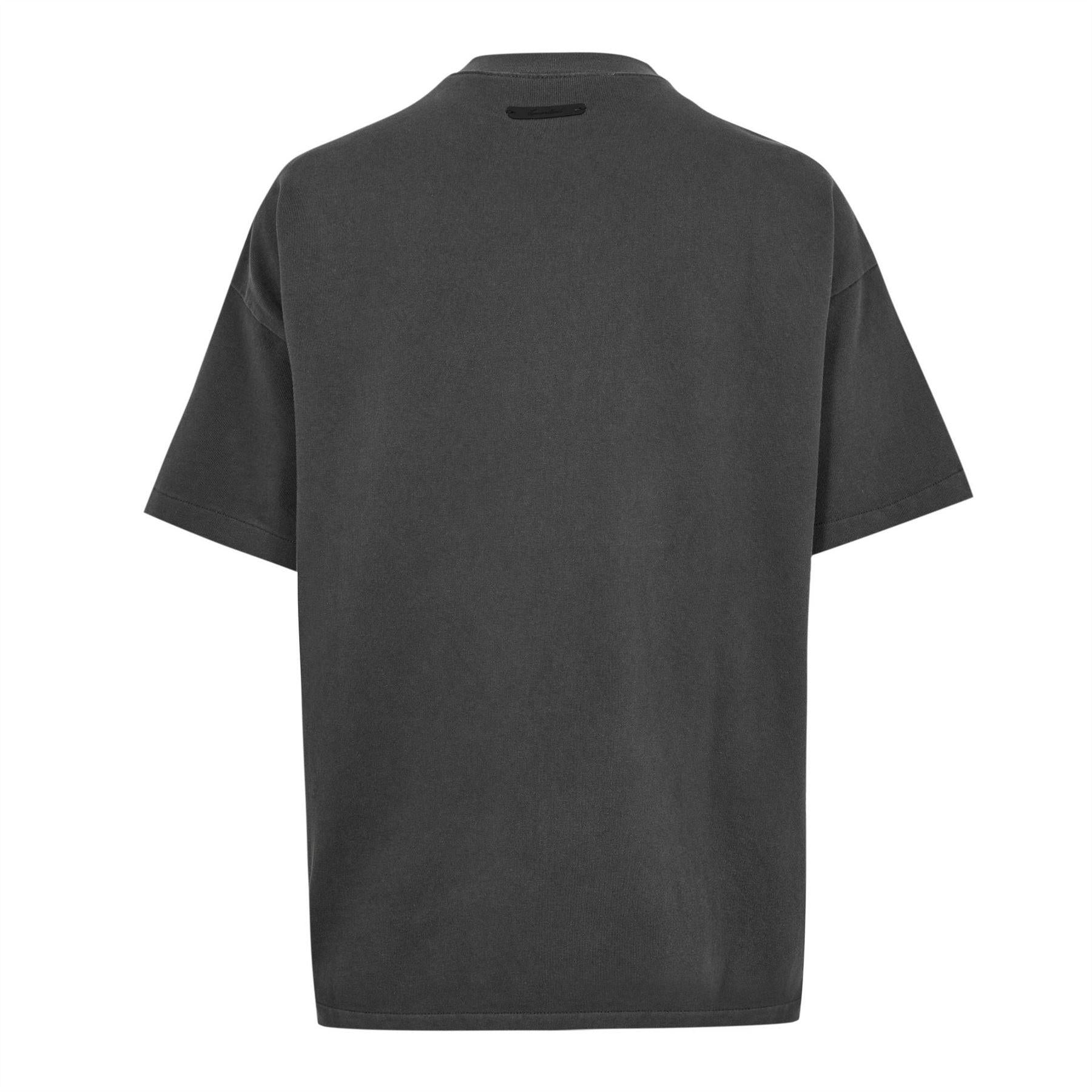 Black - Back - Fear Of God Essentials Mens Oversized T-Shirt