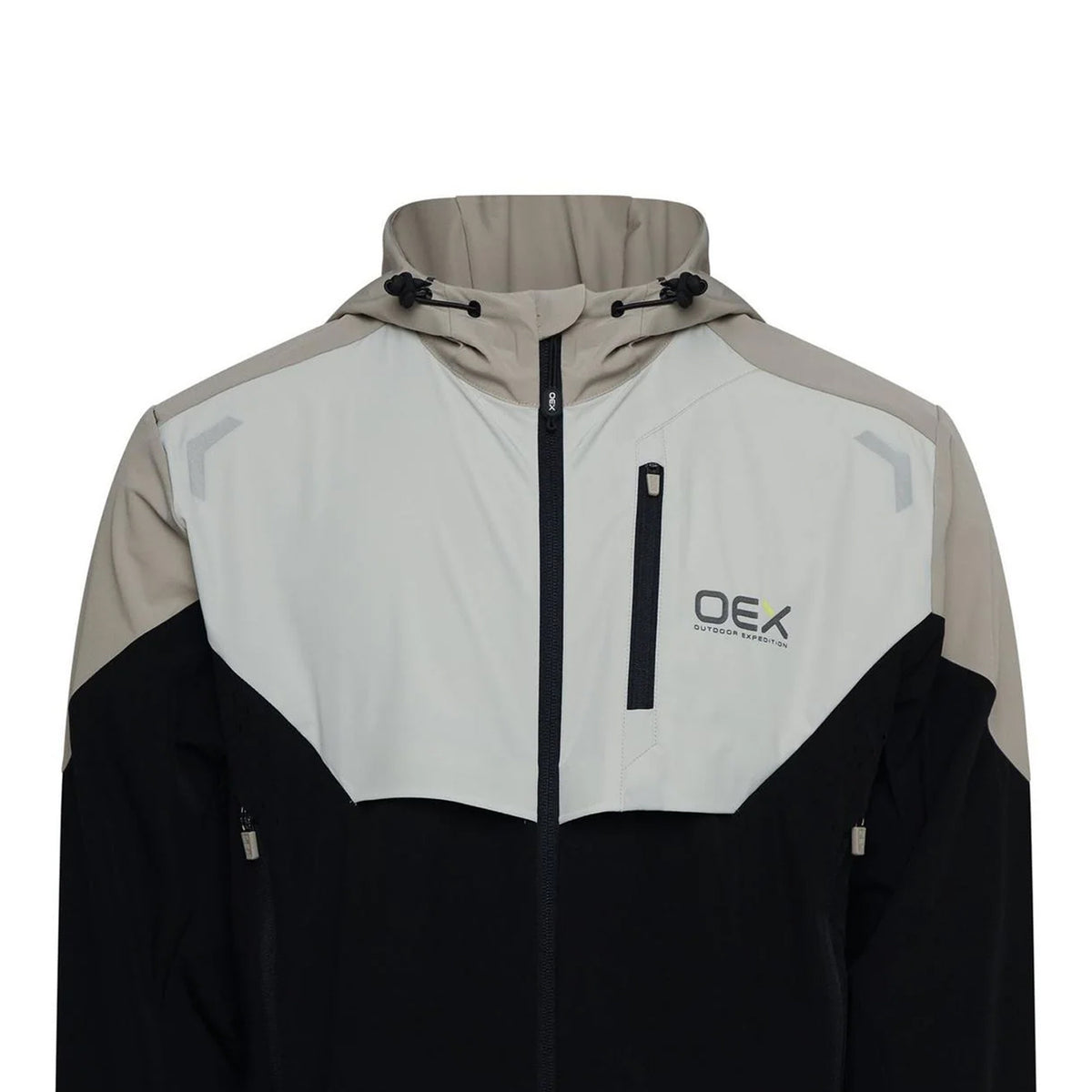Black - Side - OEX Mens Colour Block Track Jacket