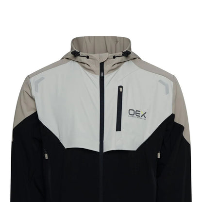 Black - Side - OEX Mens Colour Block Track Jacket