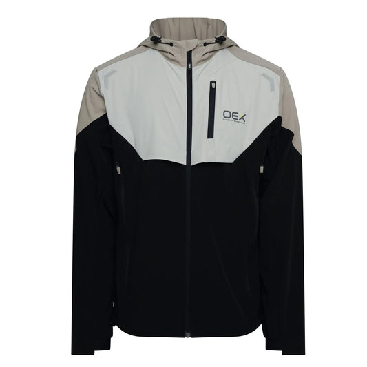 Black - Front - OEX Mens Colour Block Track Jacket