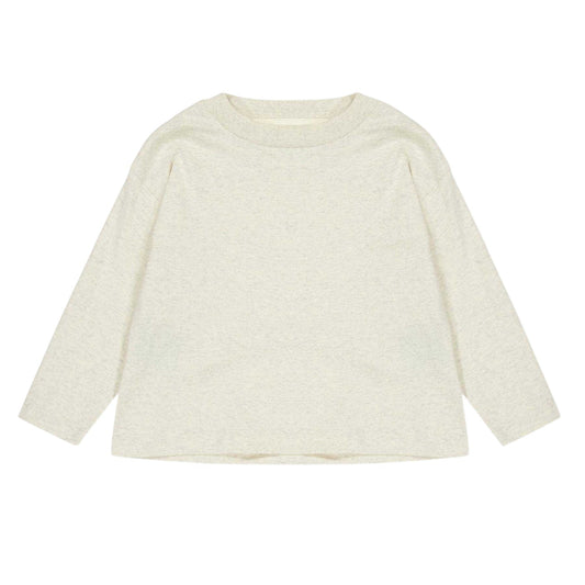 Oatmeal Heather - Front - Fear Of God Essentials Childrens-Kids Long-Sleeved T-Shirt