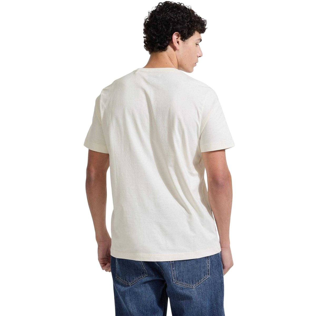 White - Back - Guess Mens Logo Regular T-Shirt