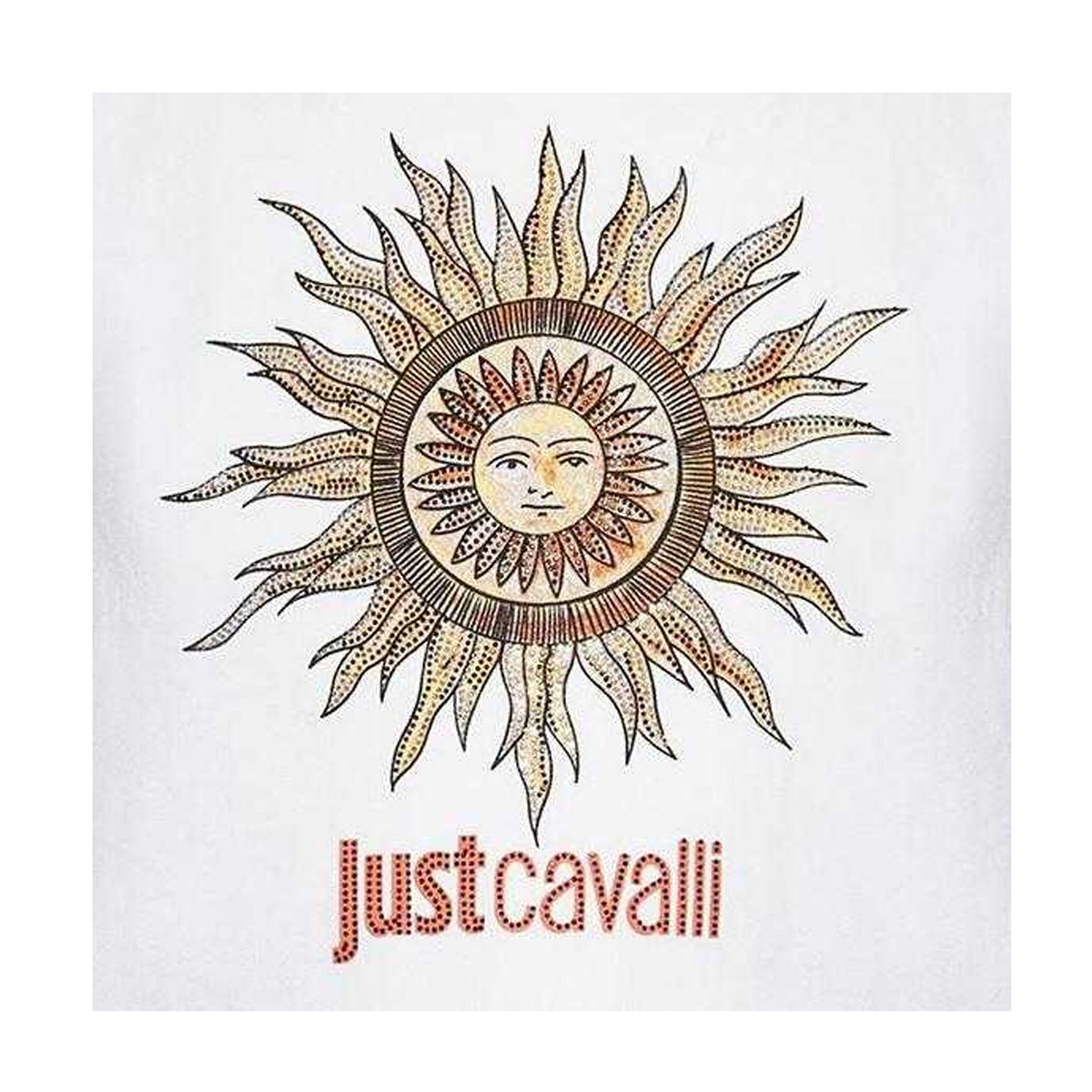 White - Side - Roberto Cavalli Childrens-Kids Graphic Print T-Shirt