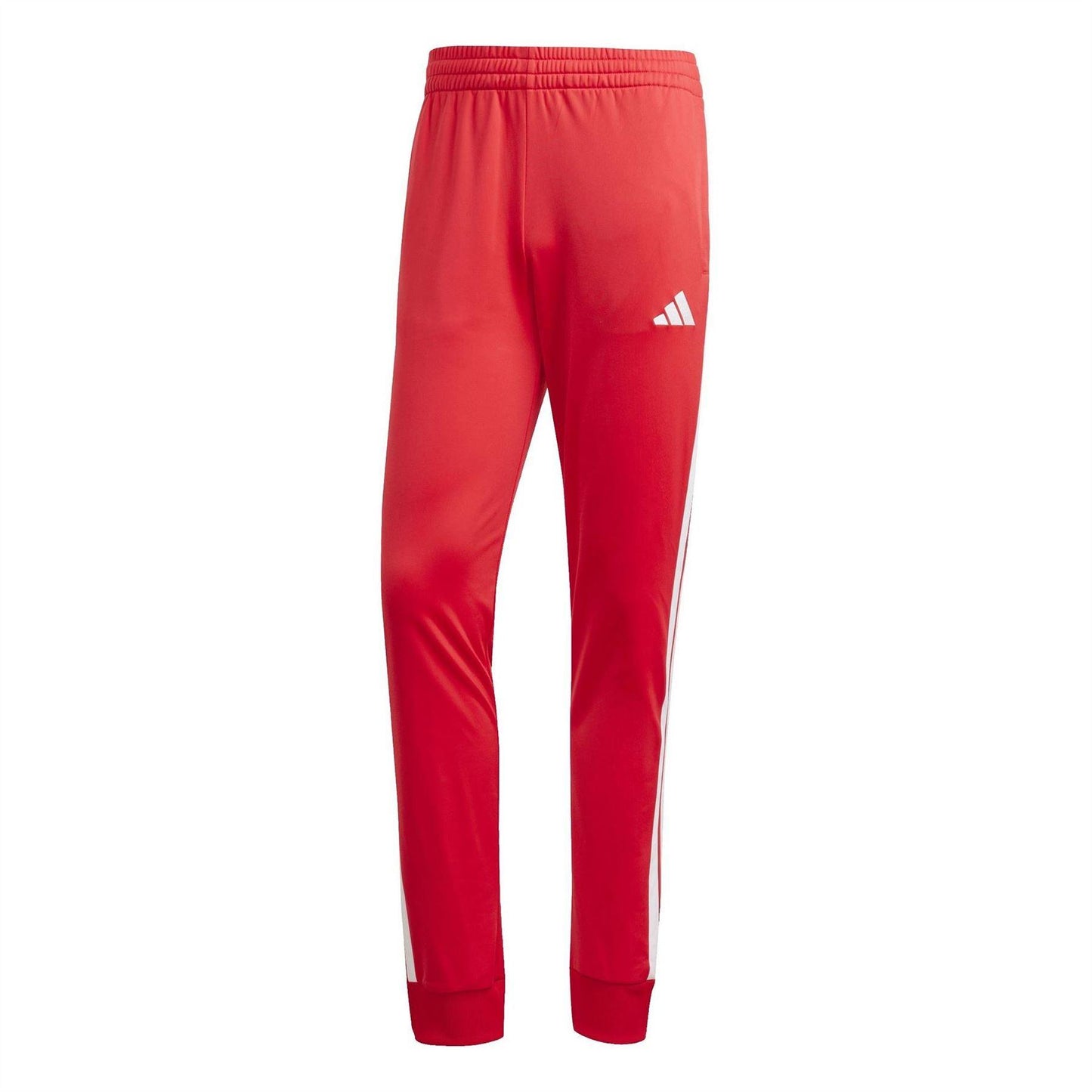 Ruby Red-White - Lifestyle - Adidas Mens 3-Stripe Colourblock Relaxed Fit Tracksuit