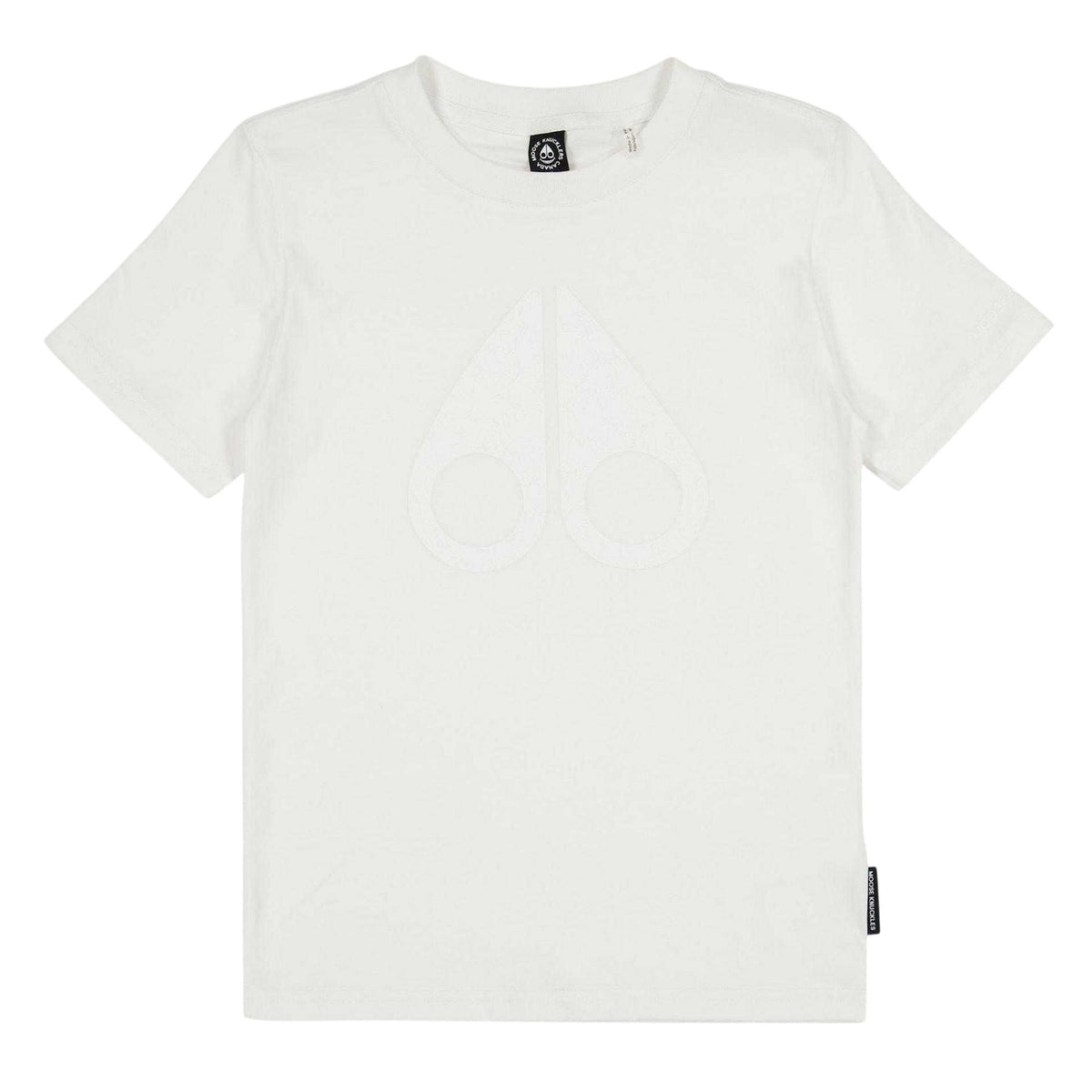 White - Front - Moose Knuckles Childrens-Kids Chamblee T-Shirt