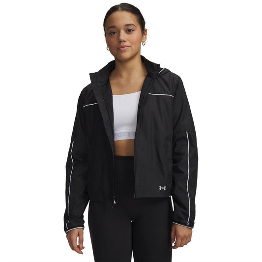 Black - Front - Under Armour Womens-Ladies Velociti Pro Snug Fit Hooded Jacket
