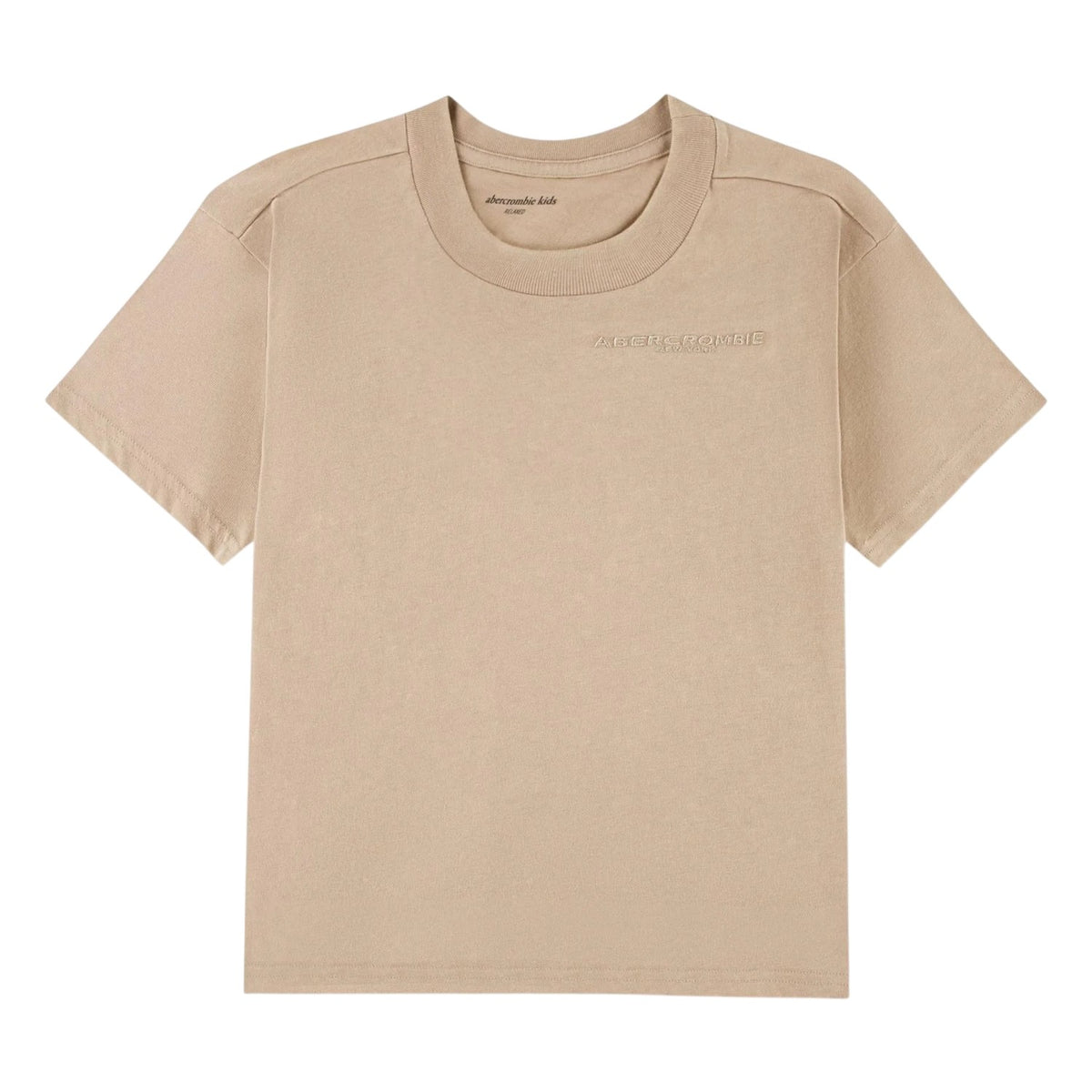 Taupe - Front - Abercrombie & Fitch Childrens-Kids T-Shirt