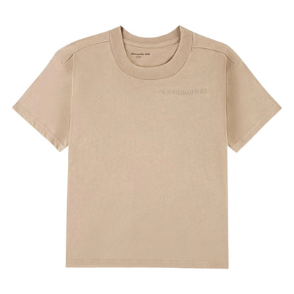 Taupe - Front - Abercrombie & Fitch Childrens-Kids T-Shirt