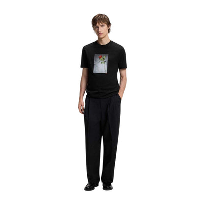 Black - Pack Shot - Hugo Mens Rose T-Shirt