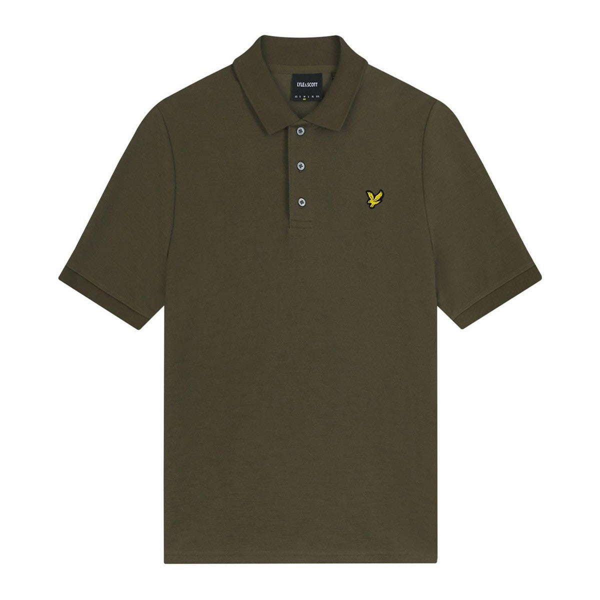 Olive - Front - Lyle & Scott Mens Slub Chunky Polo Shirt